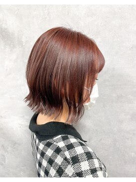 オーシャン 宇都宮店(Ocean) ミニボブ×オレンジブラウン