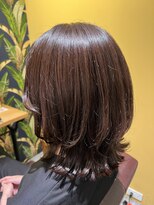 ムーン(moon)&nbsp;#ミディアムヘア#斜めバング#グレージュカラー