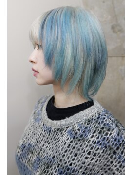 ブレンバイドット 町田(BLEN by dot.) ホワイト×ブルーmixデザインウルフ