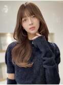 小顔韓国ヘア◇結んでも可愛い顔まわりカット＆透明感カラー