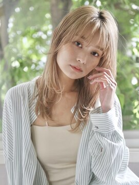 ネオリーブシェリエ 浅草店(Neolive cherie) ベージュ×韓国風レイヤー【浅草/韓国/くびれヘア/イメチェン】