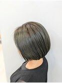 オリーブカラー ショートボブ 20代30代40代