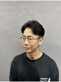 ダークアッシュ/アッシュブラック/カルマパーマ/ベリーショート
