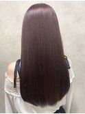 ピンクラベンダー/ピンクブラウン/艶髪/ロング