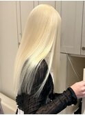9831渋谷ブロンドホワイトアッシュ髪質改善ストレート韓国ヘア