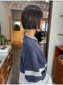 切りっぱなしミニボブ暗め透明感カラー【meg】