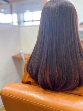 ヘアーブランドジン ティアラ(HAIR BRAND Jin Tiara) 艶感のある暖色裾カラー【松山美容室】