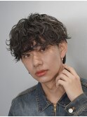 渋谷メンズマッシュウルフカットシャドウパーマ緩め波巻きパーマ