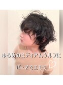 【BLUEFAIRY】メンズウルフ×シャドウパーマ