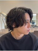 緩めスパイラルパーマ/波巻きパーマメンズパーマ/シャドウパーマ