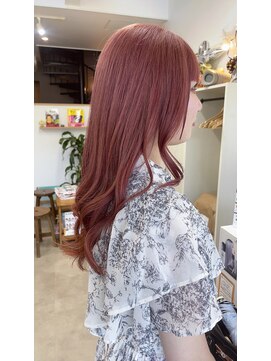 オリビアヘアー(OLIVIA HAIR) 初ブリーチでやわらかピンクにフルチェンジ