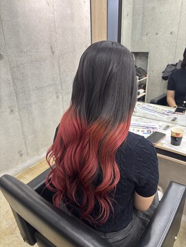 アジールヘア 赤羽駅南口店(agir hair) ワインレッドグラデーションカラー
