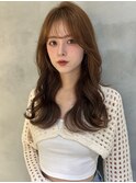 仙台髪質改善縮毛矯正韓国レイヤーカット前髪暗めカラー顔周り