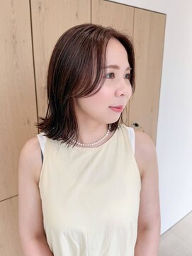 ノエシキカ(noe sikika) ミディアムヘア/暗めカラー/グランマッシュ/栄l87