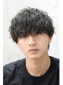 ツイストスパイラルパーマ黒髪マッシュウルフ波巻きスパイラル
