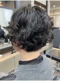 【中目黒】黒髪ショートボブのふわふわウェーブパーマ♪