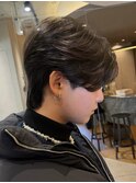 men's/顔周り/ニュアンスパーマ/黒染め/韓国/ダウンパーマ