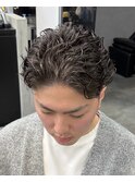 広島メンズ/極道パーマ/短髪パーマ/濡れ感セット