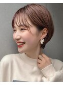 ナチュラルマッシュショート/ピンクオレンジ/20代30代40代