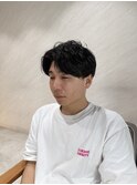 【ADORE横浜】無造作パーマ×センター分けマッシュ