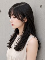 トゥルートラスト 和戸店(True Trust)&nbsp;ロング×ハッシュカット×シースルーバング×黒髪