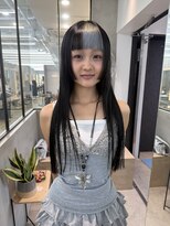 ロンドシエル 横浜(Lond ciel) フェイスフレーミング/デザインカラー/ロング/黒髪/ブリーチ