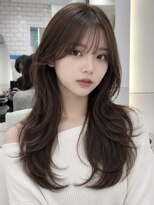 シー バイ ロンド 新宿(Sea by Lond)&nbsp;ワンホンレイヤ ー×ダークブルー[デジタルパーマ/ボブ/韓国]