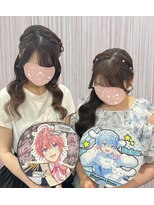 ベルグロー 北新地(BELLEGROW)&nbsp;巻き髪ハーフアップ・ペア｜梅田・北新地ヘアセット