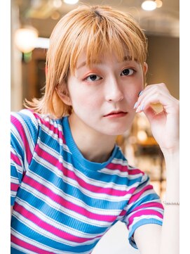 ケイト(kate) 【kate 】☆大宮 外ハネショート×オレンジベージュ