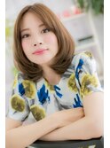 垢抜けセンターパート*大人かわいい小顔オリーブカラーa1
