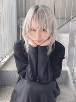 リアイス(Re:ICE) ミニウルフ/くすみブルー/流れるレイヤー/インナーハイライト