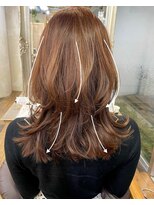 大人レイヤーカット（マッシュくびれヘアメルティカラー