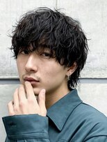 スパイラルマッシュウルフ波巻きパーマツイストスパイラル