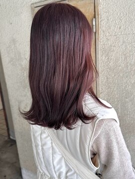 ガーデンヨコハマ(GARDEN YOKOHAMA) ブリーチなしピンクブラウン似合わせカットメルティカラーミディ