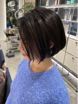 ステアケース 武蔵小杉店(stair:case) 大人ショートボブ/白髪ぼかし/ハイライト/武蔵小杉/自由が丘