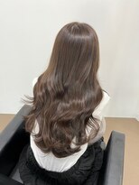 ノー バイ イオエ 西梅田(no. by ioe)&nbsp;ブリーチなしカラー/髪質改善/ミルクティーベージュ/小顔ヘア