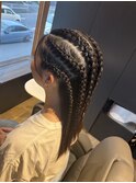 編み込み　ヘアセット　辻堂