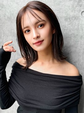 エインアンリー 表参道(AIN.ANLY.) エアリーカールモテ髪オフィス美髪薄めバング長めバング大人女子