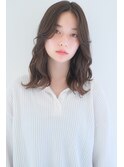 ダークグレージュ ＆ 毛束感 ☆ひし形シルエット くせ毛風semi♪