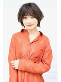 小顔ひし形ショートボブ