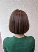 ナチュラルボブ×ベージュ×大人ショートボブ 20代30代40代50代