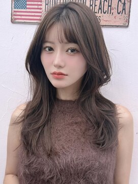 アグ ヘアー キュレル 松阪店(Agu hair CUREL) 《Agu hair》くびレイヤーブラウンベージュ×numberA.ヘアバター