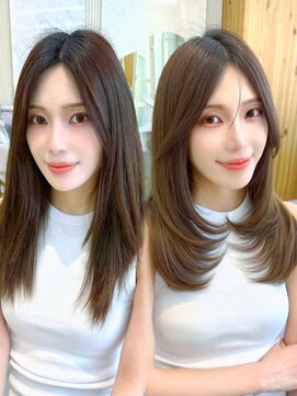 アフロートリノ(AFLOAT Leino) 結べるミディアムレイヤー　ビフォーアフター