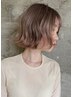 カット＋リタッチ(care)ブリーチ＋カラー / ￥24500 [韓国ヘア/レイヤーボブ]