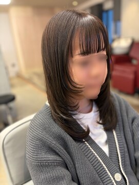 モコヘアーフロール(MOCO hair flor) ナチュラル小顔レイヤー×艶ブラウン