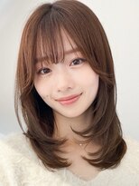 アンジュール(UNJOUR.)&nbsp;透明感髪質改善カラー◎ミルクティーブラウン×艶髪レイヤー