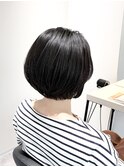 大人ショートボブ/丸みショートボブ/黒髪ショート