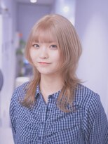 プリアバイポプルス 渋谷(pria by popls) ミディアムウルフハッシュカットレイヤーカットダブルカラー