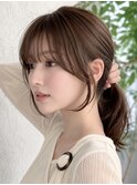 レイヤーカット/くびれミディアムヘア/顔周り/30代40代50代