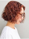 原宿大人ボブ切りっぱなしボブスパイラルパーマ20代30代40代50代